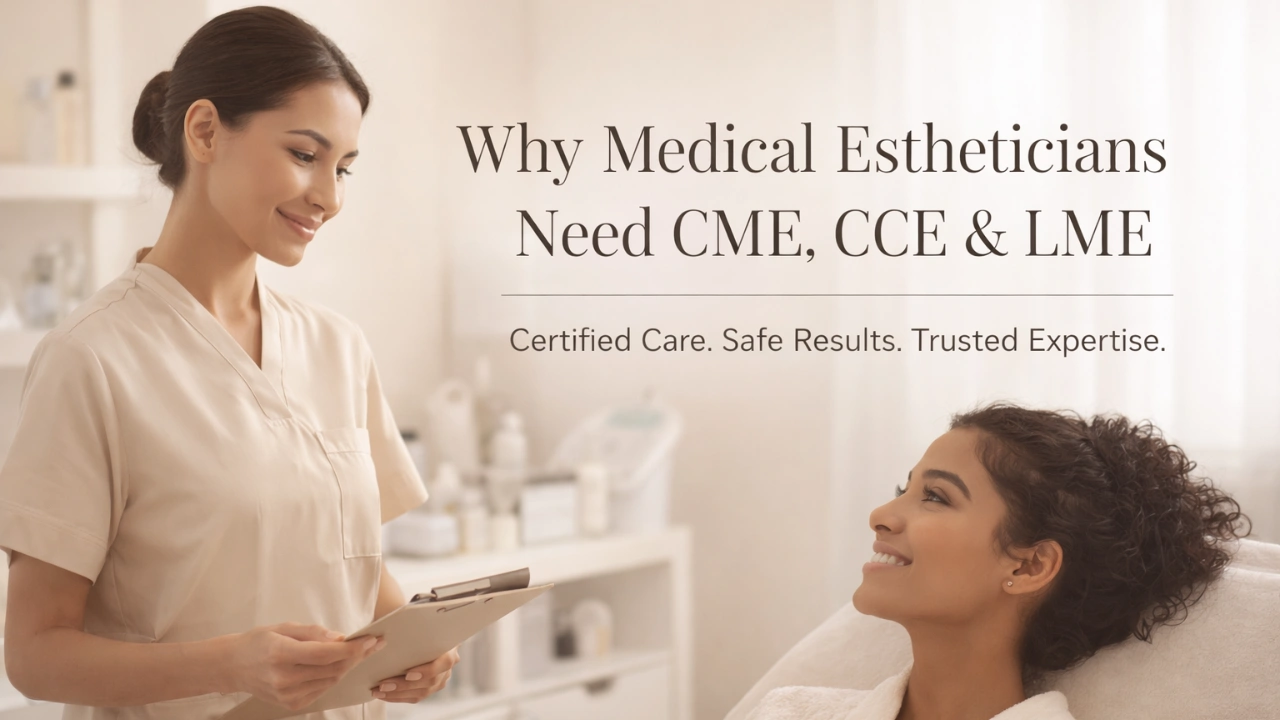 Why Medical Estheticians Need CME, CCE & LME