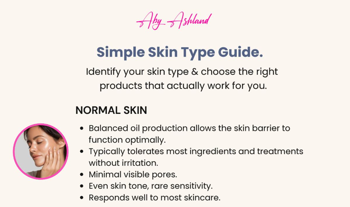 Aby Ashland Simple Skin Type Guide